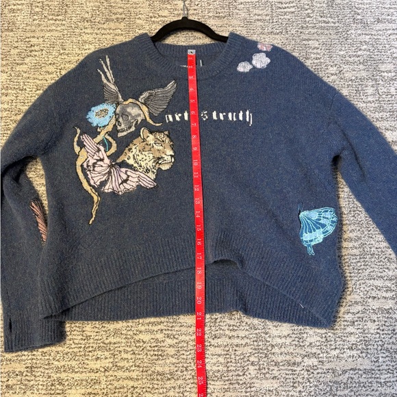 Zadig & Voltaire Markus Holly “Art is Truth” Sweater XS good cond unique & rare - Picture 5 of 16